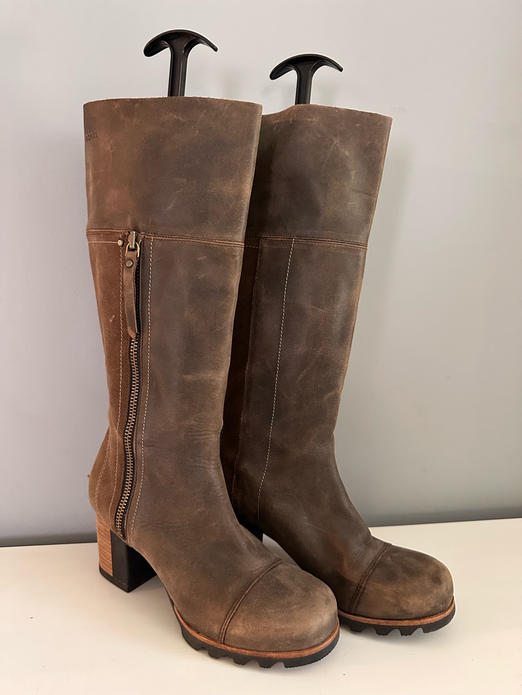 Sorel - Addington Tall, Waterproof, Leather Boots, Block Heel, Size 8, Nwot